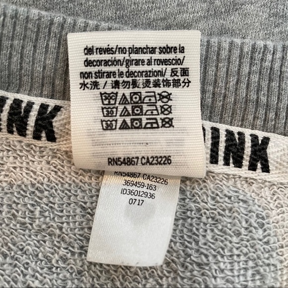 Pink Victoria’s Secret grey sweatshirt - Picture 5 of 6